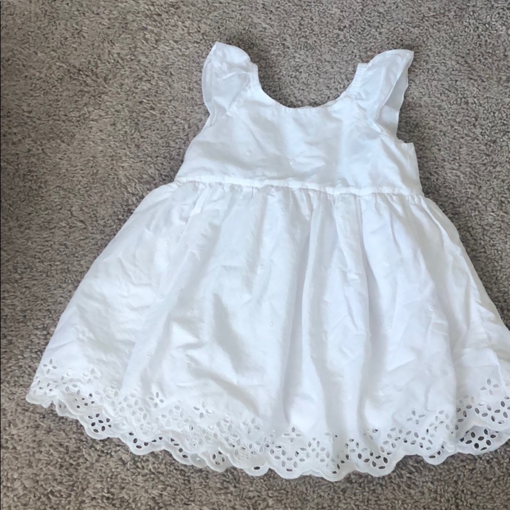 White summer dress, eyelet, worn once